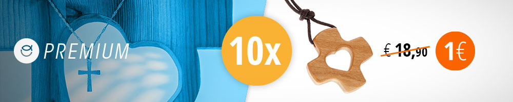 10x croci in legno d’ulivo a 1€, solo con Premium